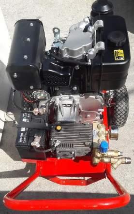 με σασμάν ( μείωση στροφών1400 RPM)για μεγάλη αντοχή σε δύσκολες εργασίες. TΥΠΟΣ Πίεση (W.P.bar) Παροχή (lit/h) Ισχύς (ΗΡ) Βάρος (kgr) Διαστάσεις (cm) ΤΙΜΗ ΜΕ ΦΠΑ 4092 3315 Κινητήρας KAWASAKI δικύλινδρος, υδρόψυκτος, made in japan.