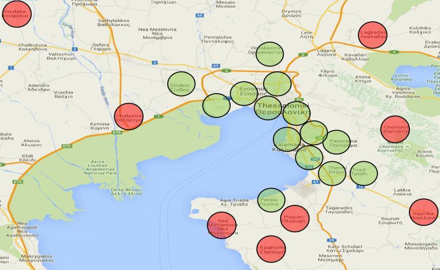 Επέκταση Δικτύου σε υφιστάμενες και νέες περιοχές - Θεσσαλονίκη Νέες Περιοχές Ανάπτυξης Δικτύου Διανομής Θεσσαλονίκης 2019-2023 CNG: Σταυρός του Δήμου Βόλβης (2021) Νέα Μάλγαρα, Κύμινα, του Δήμου