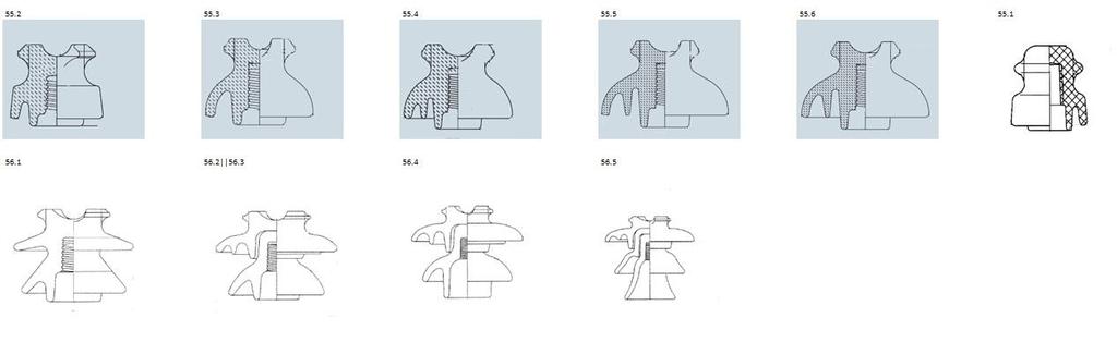 Εικόνα 7.3: Πορσελάνινοι μονωτήρες τύπου PIN (Porcelain Pin insulators) Εικόνα 7.