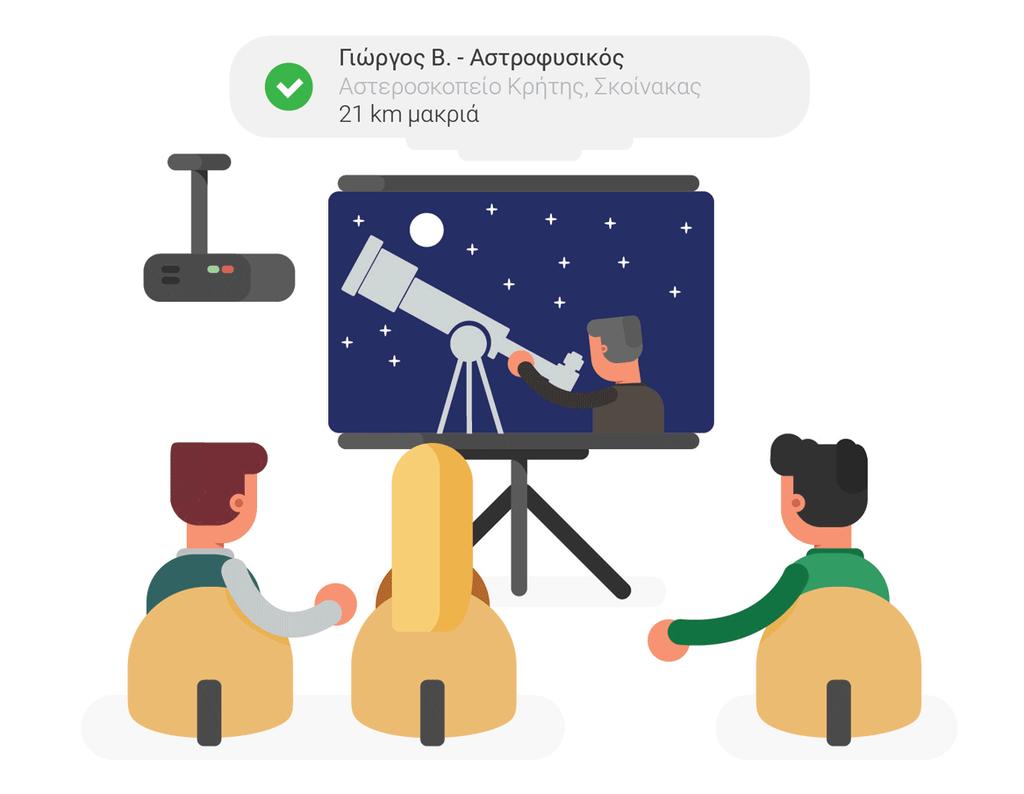 Πώς λειτουργεί Τάξη στην Κρήτη Με τη βοήθεια της τεχνολογίας, μαθητές και καθηγητές θέτουν την ατζέντα των συναντήσεων τους με επαγγελματίες