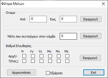 Στη λίστα εμφανίζονται μόνο τα επιλεγμένα μέλη.