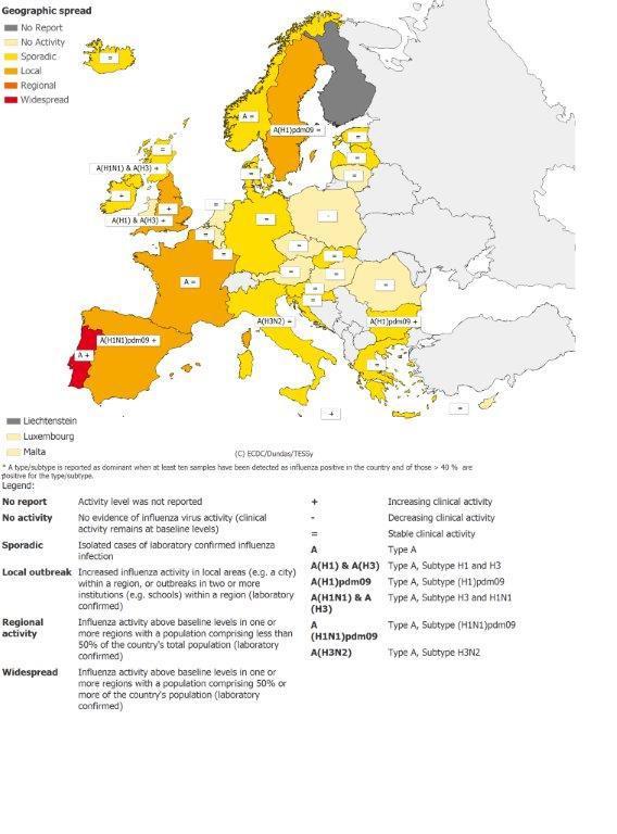ηεο γξίπεο ζηελ Δπξώπε είλαη δηαζέζηκε ζηελ ηζηνζειίδα ηνπ ECDC: http://www.ecdc.