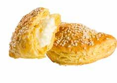 Puff Pastry Pies with Graviera from Crete Blätterteigtasche mit Käse & Spinat 00-12-70 Σουσαμινοπιτάκια με Μπέικον &