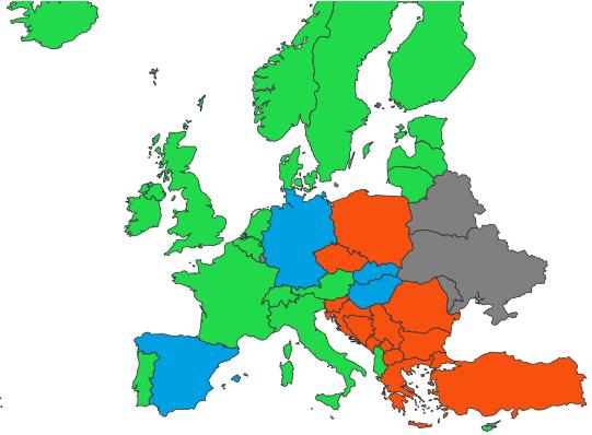 Εςπώπη πέπα από ηο κάπβοςνο; Βϋλγιο, Κύπροσ, Μϊλτα, Εςθονύα, Λιθουανύα, Λουξεμβούργο, Λετονύα Αυςτρύα, Δανύα, Υινλανδύα, Γαλλύα, Ιρλανδύα,
