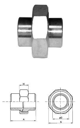 50 56 69 85 99 125 S2±1,0 29 29 36 41 49 58 68 77 92 109 125 156 Διαστάσεις Μ/Μ / Dim M/M: mm 62-1108 Ρακόρ κολλητό, Ανοξείδωτο AISI 316 Welded union, St Steel AISI 316 Size Spec.