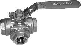 Aνοξείδωτος AISI 316 Flanged ball valve, 2 pcs, reduced port, Pressure rating: 1000 PSI (non-shock).