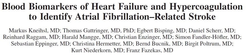 Και οι βιοδείκτες στο παιγνίδι NT-proBNP seems helpful in selecting CS patients for immediate extended cardiac rhythm