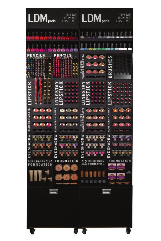 LDM display LDM stand LDM-001D LDM Lipstick Matte & Shine Display 24 LDM-003D LDM Lipstick Stylo Display 24 DAV-000D Davis Eyes & Lips Pencil Tripple Display 24+36+6 DIV-001D LDM