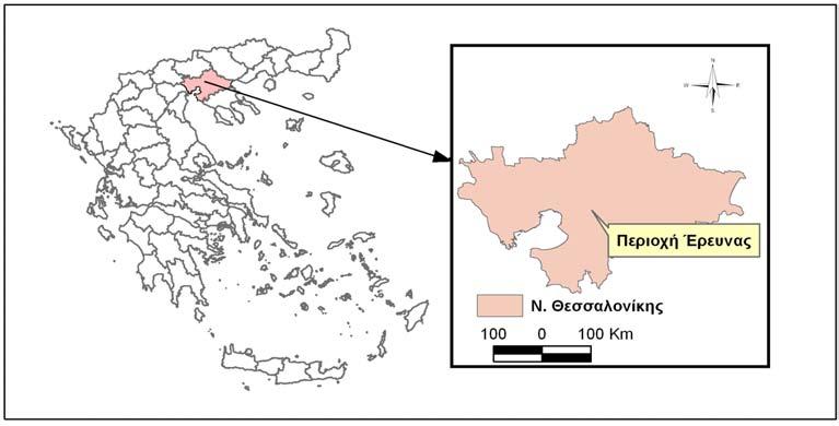 2. Μέθοδος και περιοχές έρευνας 2.1. Περιοχές έρευνας 2.1.1 Περιαστικό δάσος Θεσσαλονίκης Σέιχ Σου.