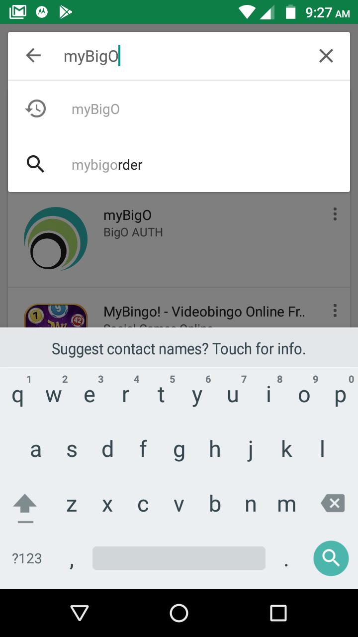 2. Αναζητήστε την εφαρμογή mybigo Πληκτρολογήστε "mybigo" στο πεδίο