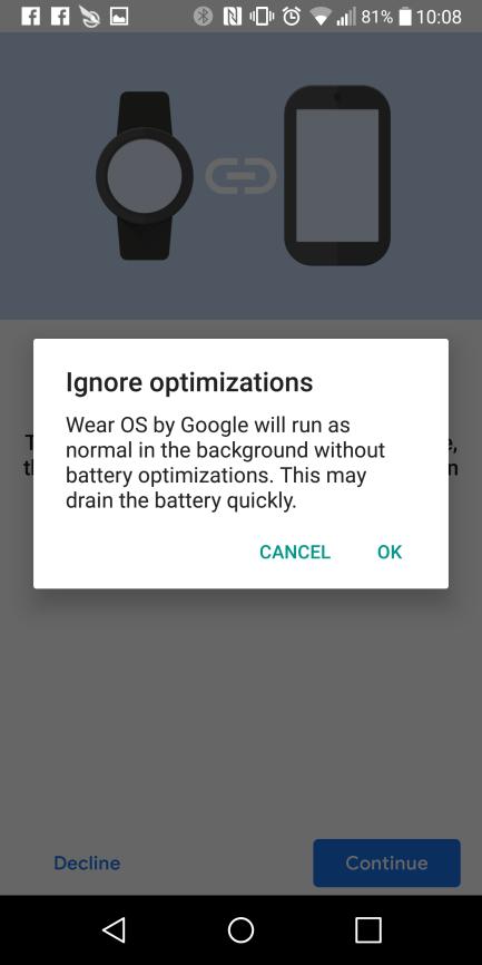 Για να το ενεργοποιήσετε αυτό, ανοίξτε την εφαρμογή Wear OS, επιλέξτε το κουμπί "Stay connected" (Παραμείνετε