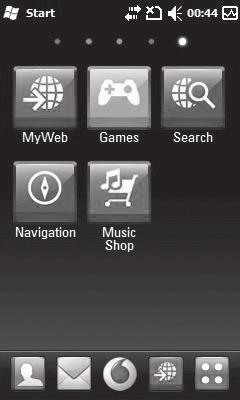 Contact Home Screen The contacts Home Screen can show your favourite contacts in a scroll through or list