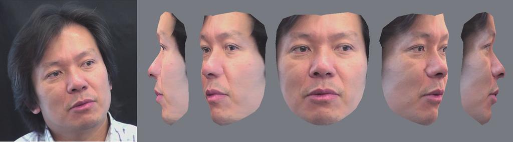 5 3 Adjusting face direction by reconstructing 3D face form. 3. 4 3 3.