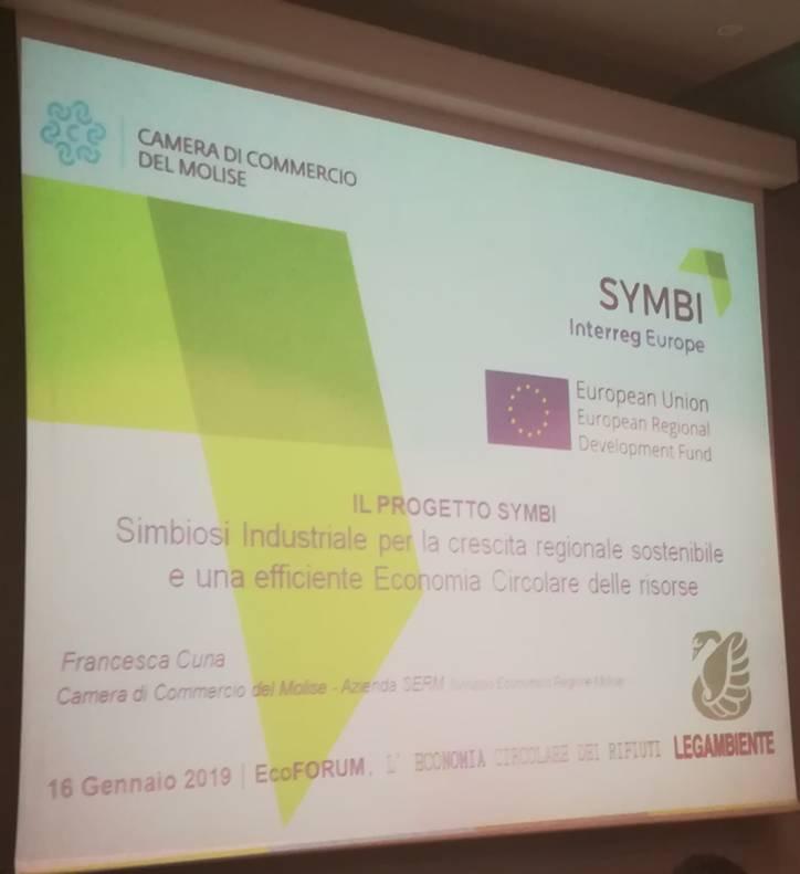 ΕΚΔΗΛΩΣΗ ECOFORUM - CAMPOBASSO - ITALY 16TH JANUARY 2019 Το Εμπορικό Επιμελητήριο του Molise, σε συνεργασία με την Legambiente και άλλους ενδιαφερόμενους, διοργάνωσε την εκδήλωση «ECOFORUM» στις 16