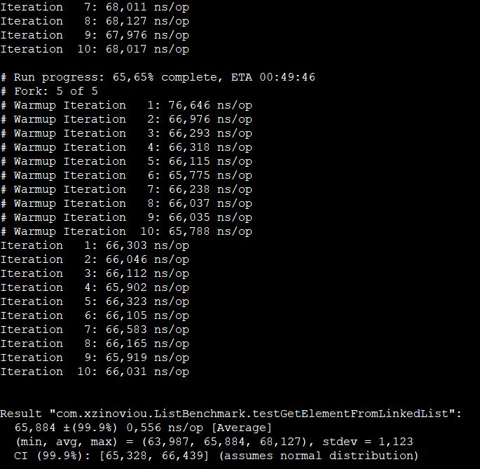 Εικόνα 23 : Benchmarks Progress screen.