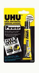 UHU ΚΟΛΛΕΣ ΓΕΝΙΚΗΣ ΧΡΗΣΕΩΣ Η UHU Παντοκολλητής twist & glue με το μοναδικό απλικατέρ 3 θέσεων για κόλληση σε τελείες, γραμμές και μεγάλες επιφάνειες είναι ιδανική για σχεδόν όλες τις εφαρμογές στο