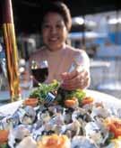 Visit Mures fishmongers on Constitution Dock to view the selection of Tasmanian seafood including Tasmanian Lobsters, scallops and much more you may choose to stay for dinner and make your own way
