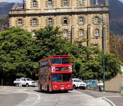 City Hop on Hop off Double Decker Bus Hobart 90 Minute Loop Tour Hop on Hop off Tour Open-top Double Decker bus Salamanca Operates: 1 Sept through to 30 April SUN to FRI 10.00am, 11.30am, 1.30pm, 3.
