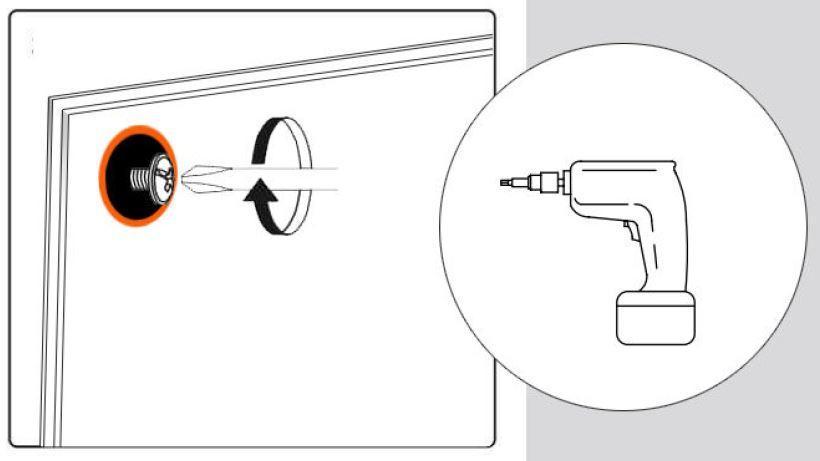 ΒΗΜΑ 8 Βίδωμα panel: Βιδώστε στην