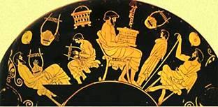 που και (αρχαιολογικό [1 [2] Ερυθρόμορφο ] Πλάτων, να απεικονίζει παίζουν Πρωταγόρας Μουσείο λύρα αγγείο μαθητές 5ου Βερολίνου) να 325c-326c διαβάζουν αιώνα π.χ [3] Βιβλιογραφία Άπαντα Η Ξενοφώντος H.
