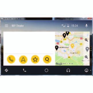 My Renault (5/5) Garage RENAULT 78280 GUYANCOURT MY Renault σε Android Auto Αυτή η λειτουργία μπορεί να χρησιμοποιηθεί για να αποκτήσετε πρόσβαση στην εφαρμογή MY Renault στο Android Auto και για να