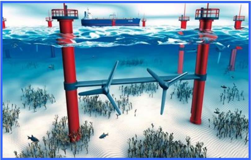 4.6. Επιπτώσεις στο Περιβάλλον Το μεγαλύτερο πλεονέκτημα των διατάξεων παλιρροιακών (θαλάσσιων) ρευμάτων είναι ότι καθ όλη τη διάρκεια της λειτουργίας τους δεν εκπέμπουν αέρια του θερμοκηπίου και
