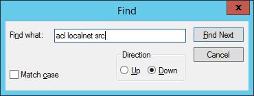Windows/2012/Server Client/Προχωρημένα/Squid 117 Ανοίγουμε για επεξεργασία το αρχείο squid.