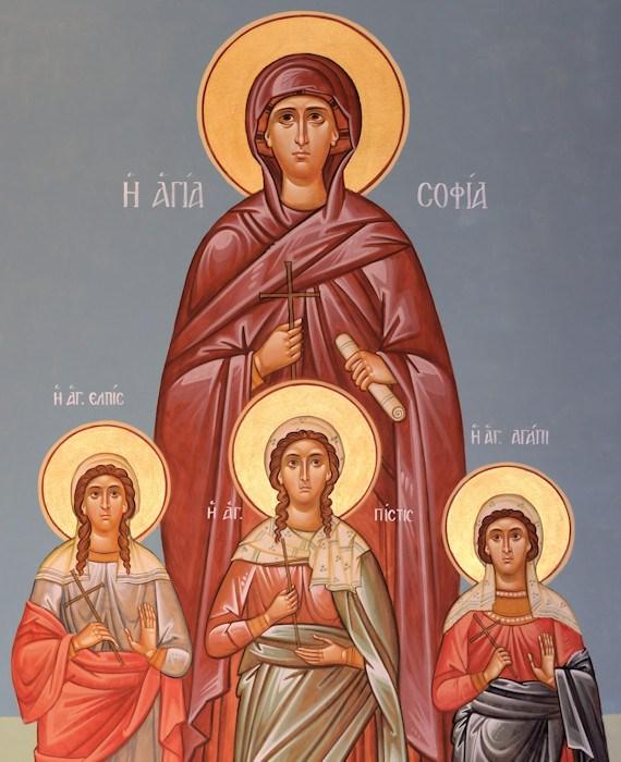 Saint Sophia raised them in the love of the Lord Jesus Christ; as a family, they did not hide their faith but openly confessed it before everyone, despite known Christian persecution.