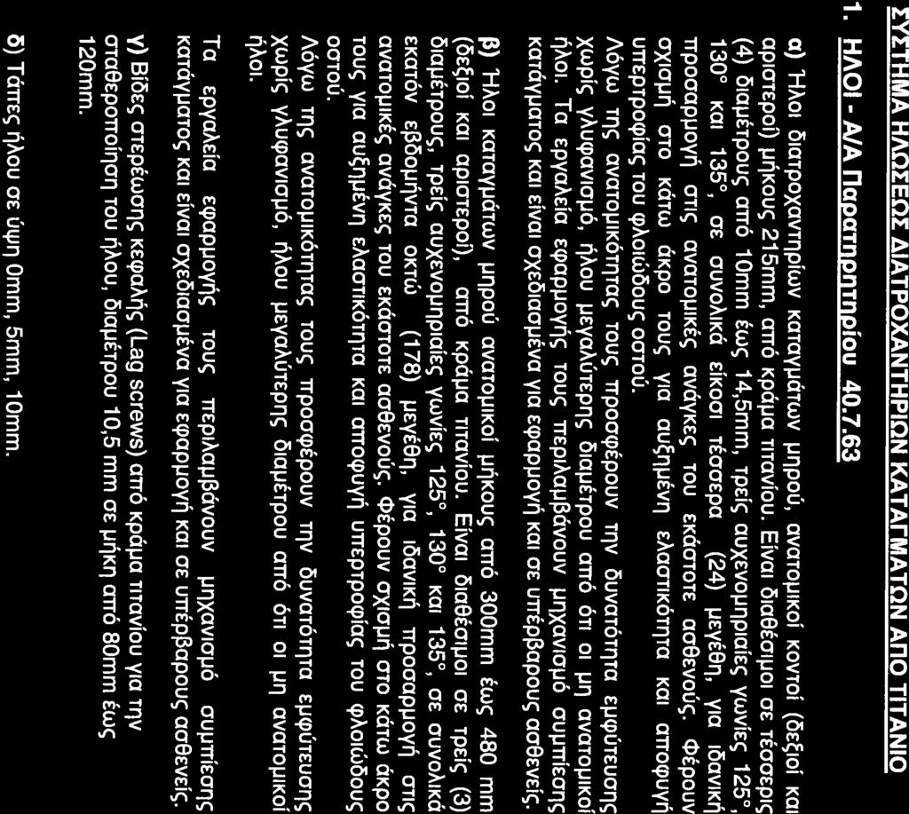 ΖΙΜΜΕ ΒΙΟΜΕΤ ΥΟυΓ βγί)9τρ. Ουτ ργωπιι ΣΥΣΤΗΜΑ ΗΛΩΣΕΩΣ ΔΙΑΤΡΟΧΑΝΤΗΡΙΩΝ ΚΑΤΑΓΜΑΤΩΝ ΑΠΟ ΤΙΤΑΝΙΟ 1. ΗΛΟΙ - ΑΙΑ Παρατηρητηρίου 40.7.