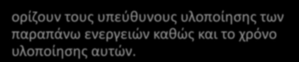 ώστε να μην εμφανιστεί ξανά η μη συμμόρφωση ορίζουν τους