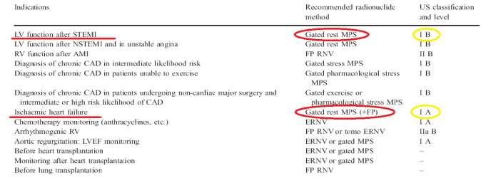EANM/ESC guidelines 2008 of cardiac function for radionuclide imaging