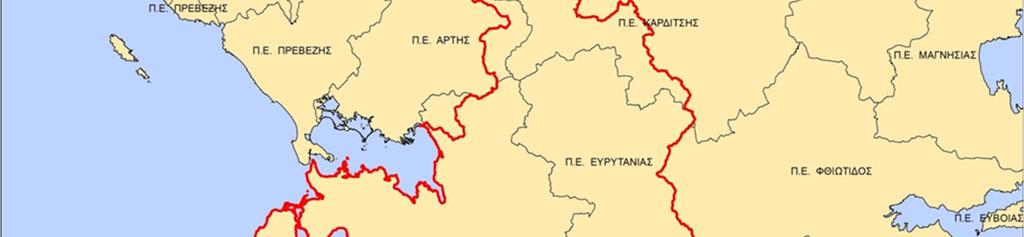 Πίνακας 3-2 Ποσοστιαία κάλυψη χρήσεων γης στο ΥΔ Δυτικής Στερεάς Ελλάδας (EL04) Κατηγορίες χρήσεων γης ΛΑΠ Αχελώου (EL0415) ΛΑΠ Ευήνου (EL0420) ΛΑΠ Μόρνου (EL0421) ΛΑΠ Λευκάδας (EL0444) Αστικές 1% 1%
