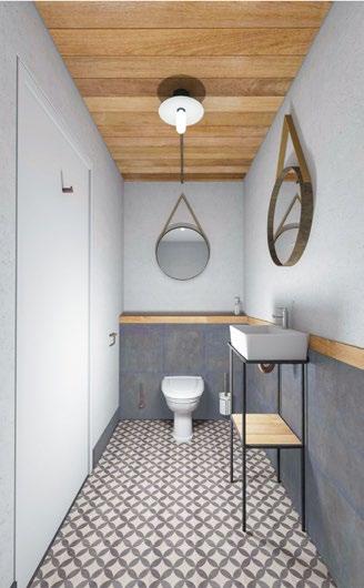 windows Exposed concrete finishes Glass unit entrance double doors Contemporary suspended lighting Floors,