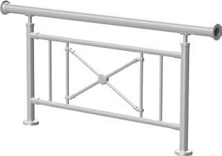 railing (panel: 960mmx410mm) 25 MS 610