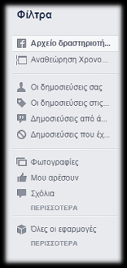 Με ποιον μοιράζεσαι τις δημοσιεύσεις σου; Χρησιμοποίησε τη ρύθμιση «Αρχείο Δραστηριοτήτων» που διαθέτει το Facebook για να ελέγξεις την πρόσβαση στο περιεχόμενο που κοινοποιείς στο