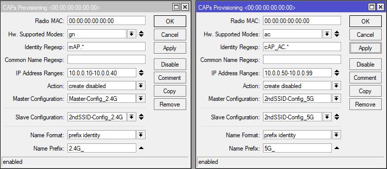 CAPsMAN Provisioning Ο CAPsMAN εκτελεί τους