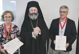 Ο Σεβασμιώτατος είχε την ευκαιρία να ξεναγηθεί σε όλους τους χώρους της Ενορίας του Αγίου Ιωάννη του Βαπτιστή από τον πρόεδρό της, κ.