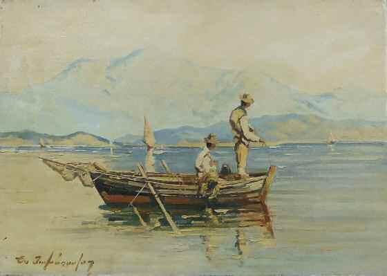 13. ΦΛΩΡΑ-ΚΑΡΑΒΙΑ Θάλεια (1871-1960) Τοπίο στο δάσος Λάδι σε καμβά 50 70 εκ υπγρμ κ.δ 1.