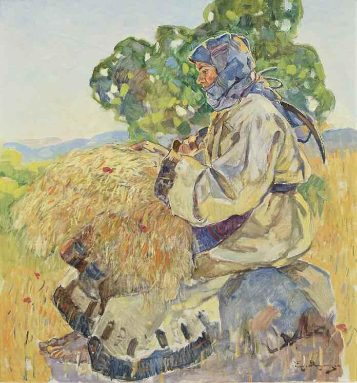 29. ΘΩΜΟΠΟΥΛΟΣ Επαμεινώνδας (1878-1974) Θερισμός Λάδι σε κα