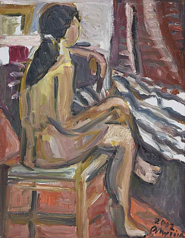 68. ΜΑΥΡΟΪΔΗΣ Γιώργος (1912-2003) Γυμνό 2002 Λάδι σε καμβά 90 70 εκ υπγρμ & χρνλγ κ.