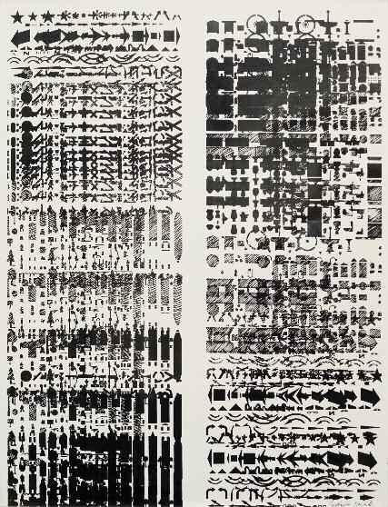 88. ΞΕΝΑΚΗΣ Κωνσταντίνος (1931) Κείμενο αρ. 2 1976 Μικτή τεχνική σε καμβά 65 50 εκ υπγρμ κ.δ 800-1.