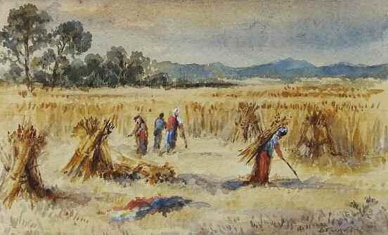 ΓΙΟΛΔΑΣΗΣ Δημήτριος (1897-1993) Θέρος Ακουαρέλα 20 30 εκ με υπγρφ. κ.