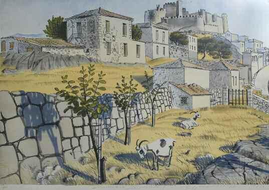 ΒΑΣΙΛΕΙΟΥ Σπύρος (1902-1985) Γαλαξείδι 1979 Λιθογραφία 50 70 εκ υπγρμ χρνλγμ & αριθμ. κ.