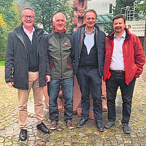 Ständerat Martin Schmid, Peter Engler Grossrat /NR-Kandi dat, Ständerat Stefan Engler, Simi Valär (Kleiner Landrat / NR-Kandidat) Vizepräsident Nationalrat