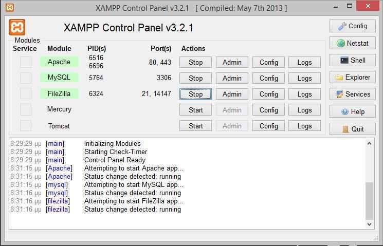 Για να τρέξετε το phpmyadmin θα πρέπει να έχετε ήδη κάνει την εγκατάσταση του xampp για την οποία υπάρχει ήδη tutorial στα έγγραφα του εργαστηρίου.