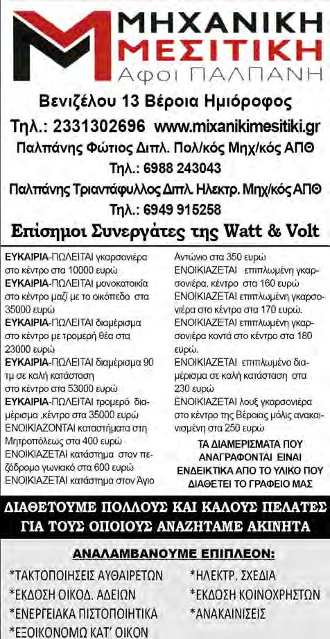 18 www.laosnews.gr ΤΡΙΤΗ 3 ΣΕΠΤΕΜΒΡΙΟΥ 2019 ΠΩΛΗΣΕΙΣ ΔΙΑΜΕΡΙΣΜΑΤΩΝ-ΜΟΝΟΚΑΤΟΙΚΙΩΝ ΣΤΡΑΤΩΝΕΣ καινουριο 112 τμ. 3ΔΣ-Κ-γκαραζ,αποθη