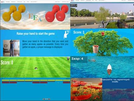 Πρόγραμμα σωματικής ενδυνάμωσης webfitforall Διαδικτυακή πλατφόρμα Σύγχρονες ασκήσεις σε μορφή παιχνιδιών Οπτική και ακουστική επεξεργασία