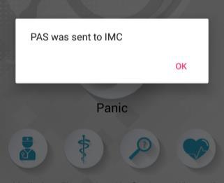 10 Σημείωση 2: Το σήμα πανικού PAS έχει σταλεί στο ΚΔΣ όταν εμφανιστεί στην οθόνη σας το μήνυμα PAS was sent to IMC.