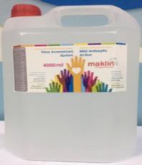 ETHYLSEPT Αντισηπτικό Βιοκτόνο 80% gel 500ml με αντλία MAKLIN ETHYLSEPT