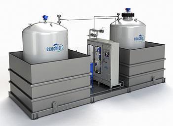 Ecochlor System Περιγραφή συστήματος Η εταιρεία Ecochlor χρησιμοποιεί την πατενταρισμένη τεχνολογία Purate ClO 2, η οποία είναι ειδικά σχεδιασμένη να ελαχιστοποιεί με ασφάλεια τη μεταφορά υδάτινων